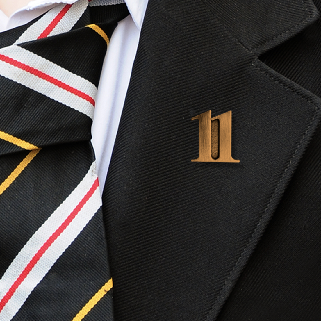 NUMBER 11 YEAR BADGES IN BRONZE-5