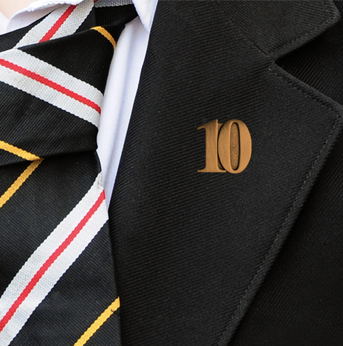 NUMBER 10 YEAR BADGES IN BRONZE-4