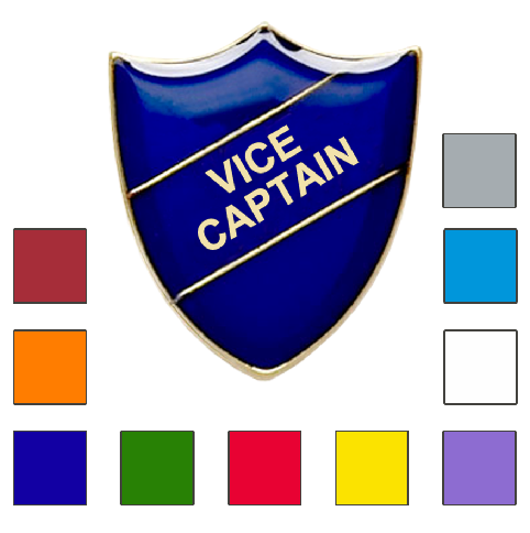Coloured Shield Shaped Vice Captain Badges-0