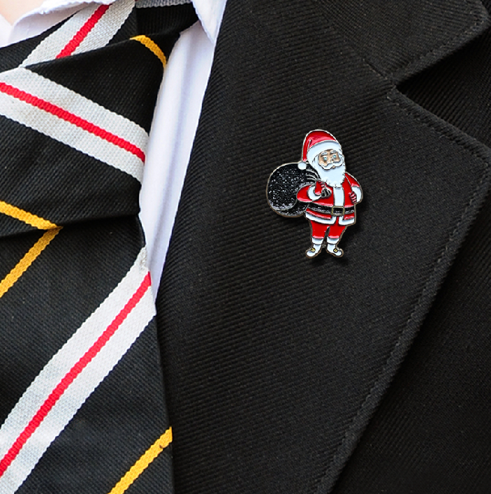 santa badge on blazer-1