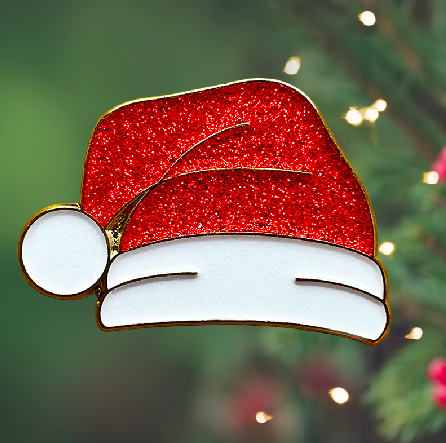XMAS HAT RED BADGE-0
