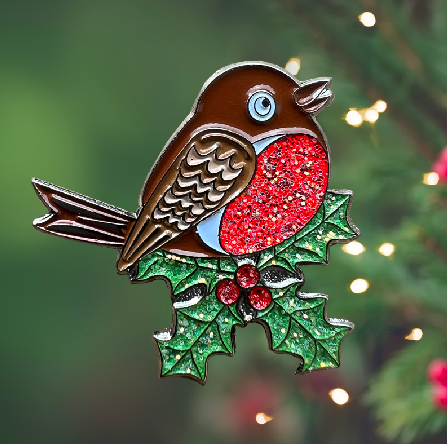 XMAS ROBIN BADGE-0
