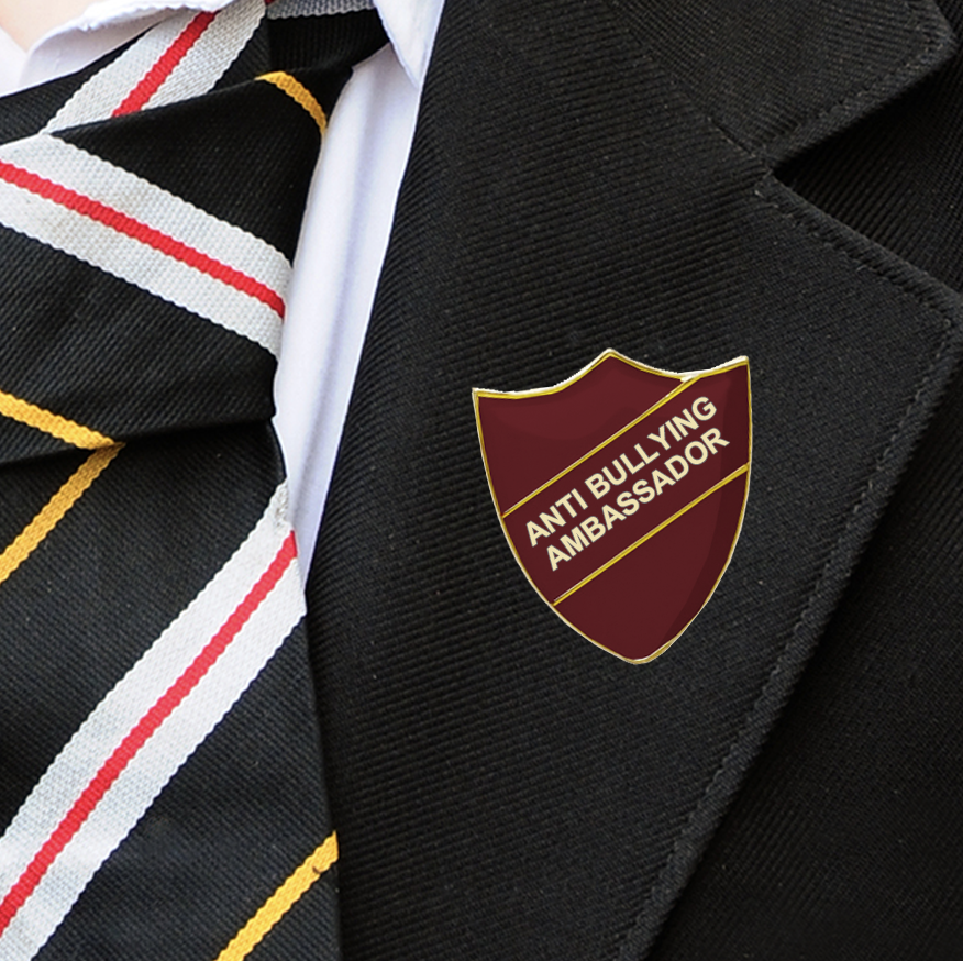 Anti Bullying Ambassador school badges MAROON-8
