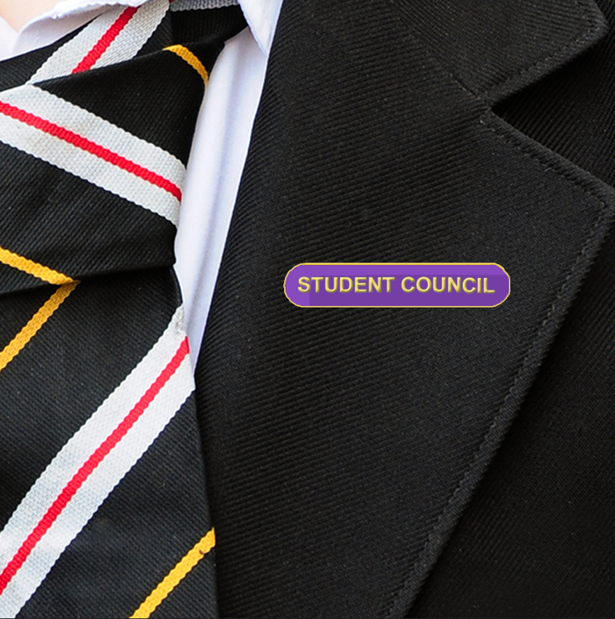 Purple Bar Shaped Student Council Badge-6