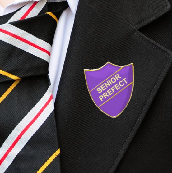 Purple Shield Shaped Senior Prefect Badge-9