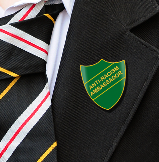 ANTI-RACISM AMBASSADOR SHIELD BADGES GREEN-2