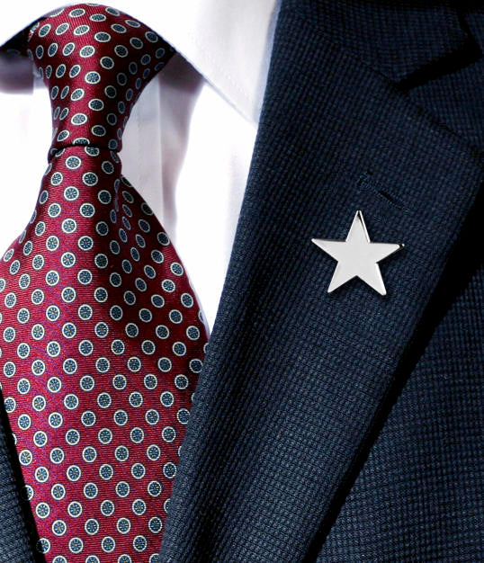 Silver Flat Star Badge-2