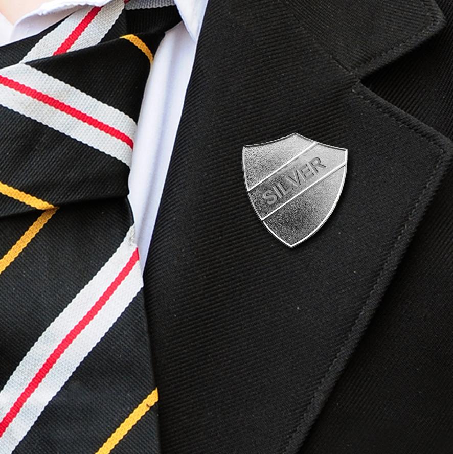 GOLD, SILVER & BRONZE TEXT BADGES (shield)-2
