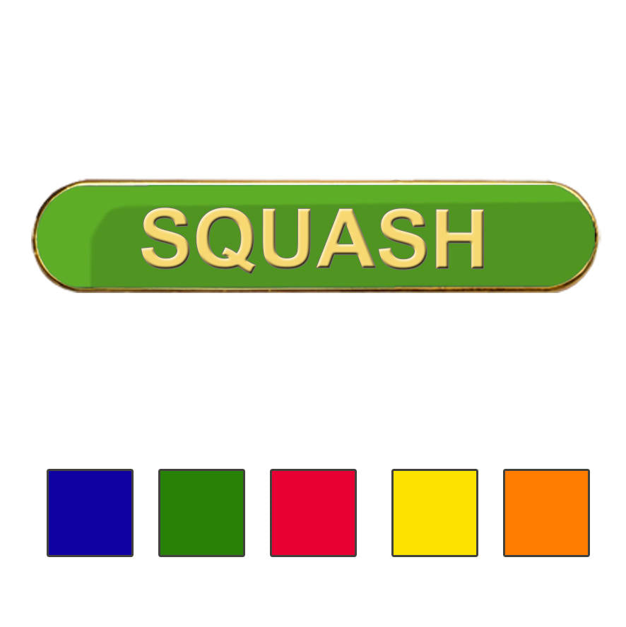 Coloured Bar Shaped Squash Badges-0