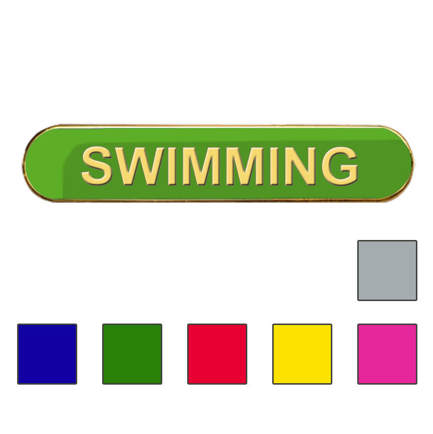 Coloured Bar Shaped Swimming Badges-0