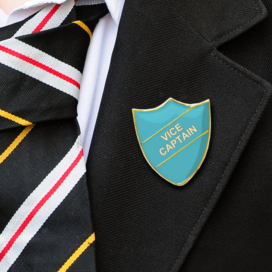 Light Blue Shield Shaped Vice Captain Badge-9
