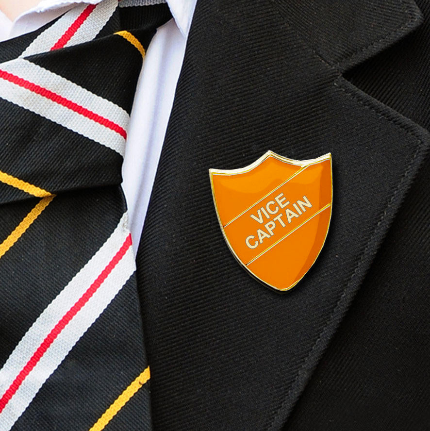 Orange Shield Shaped Vice Captain Badge-6