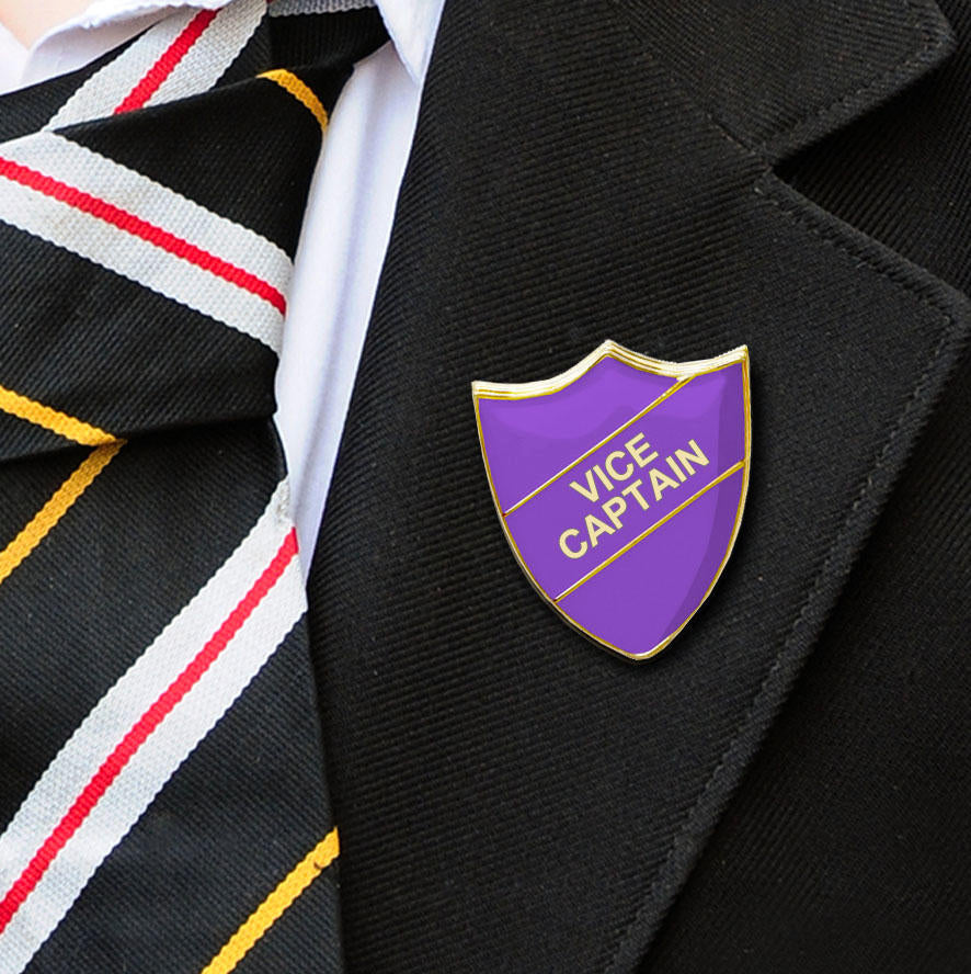 Purple Shield Shaped Vice Captain Badge-7