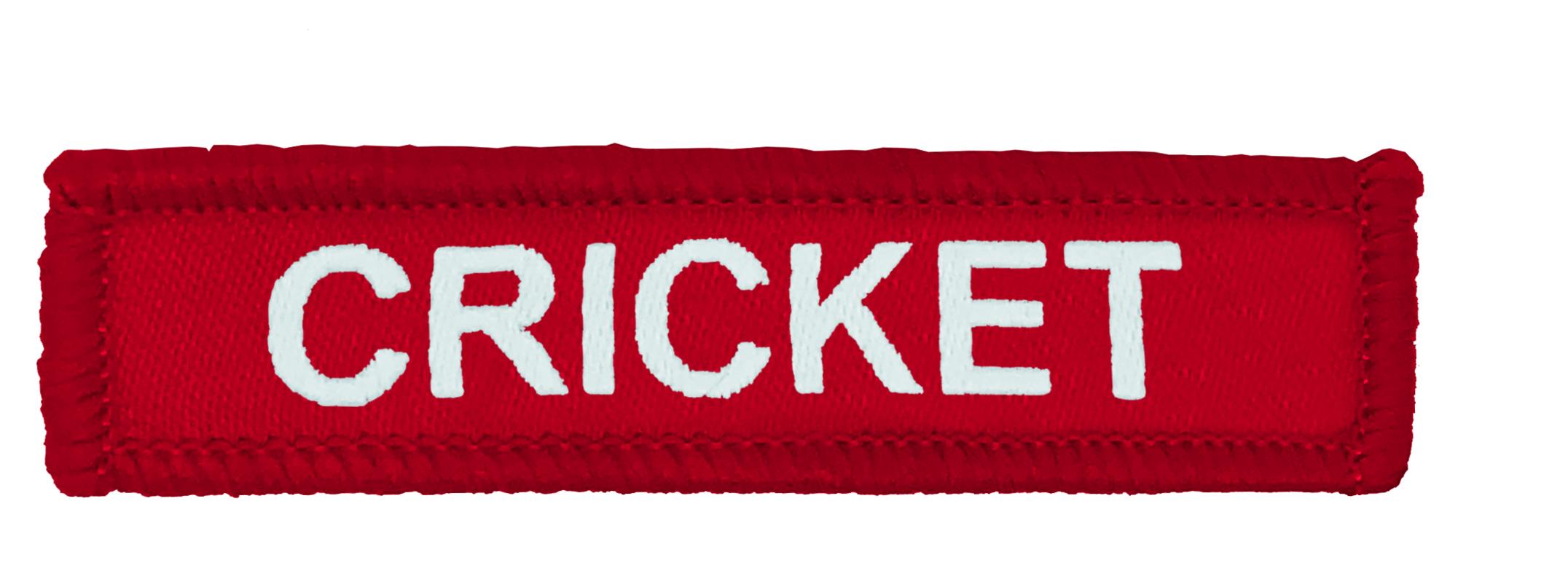 Red Woven Cricket Badge-3