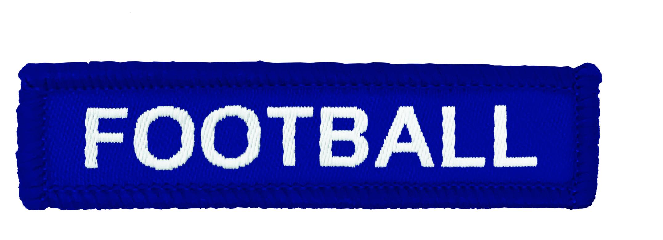 Blue Woven Football Badge-2