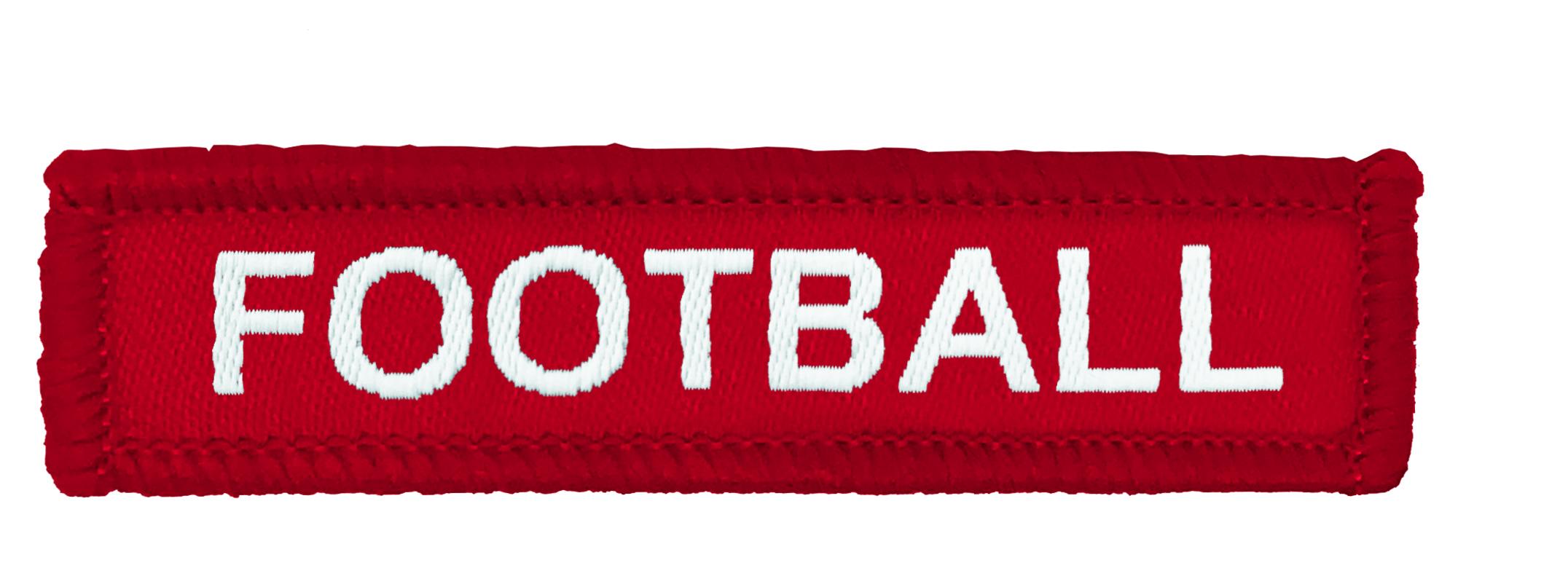Red Woven Football Badge-4