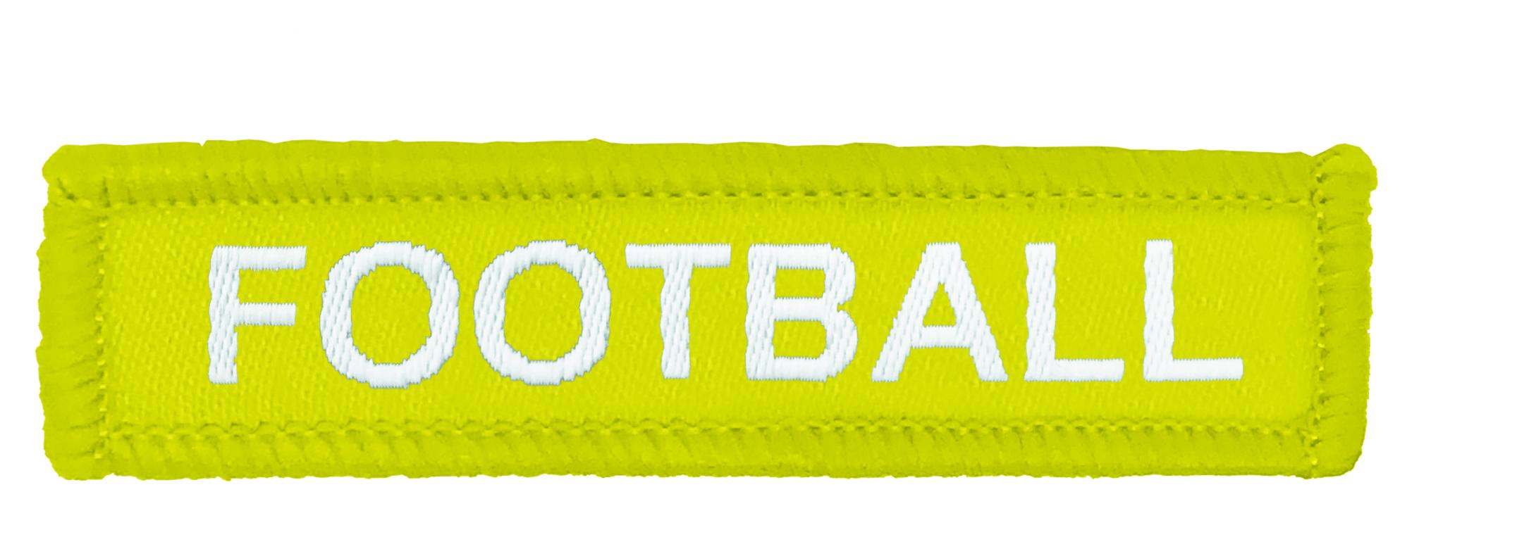 Yellow Woven Football Badge-3