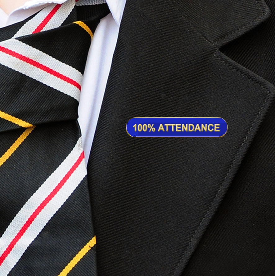 100% Blue Attendance Bar Badge-1