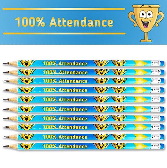 100% Attendance (pack of 10 pencils)-0