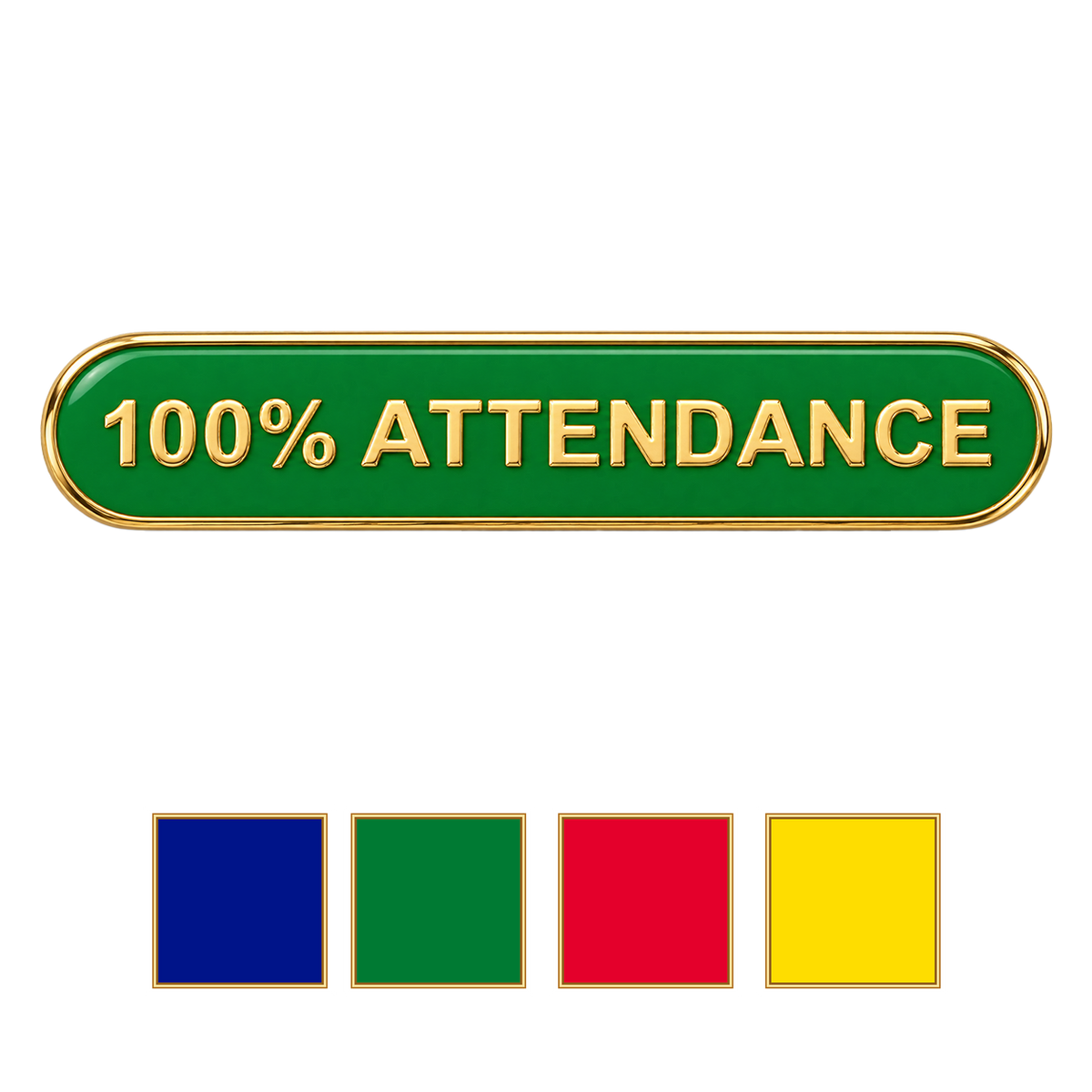 100% ATTENDANCE BAR BADGES (PACK OF 10)