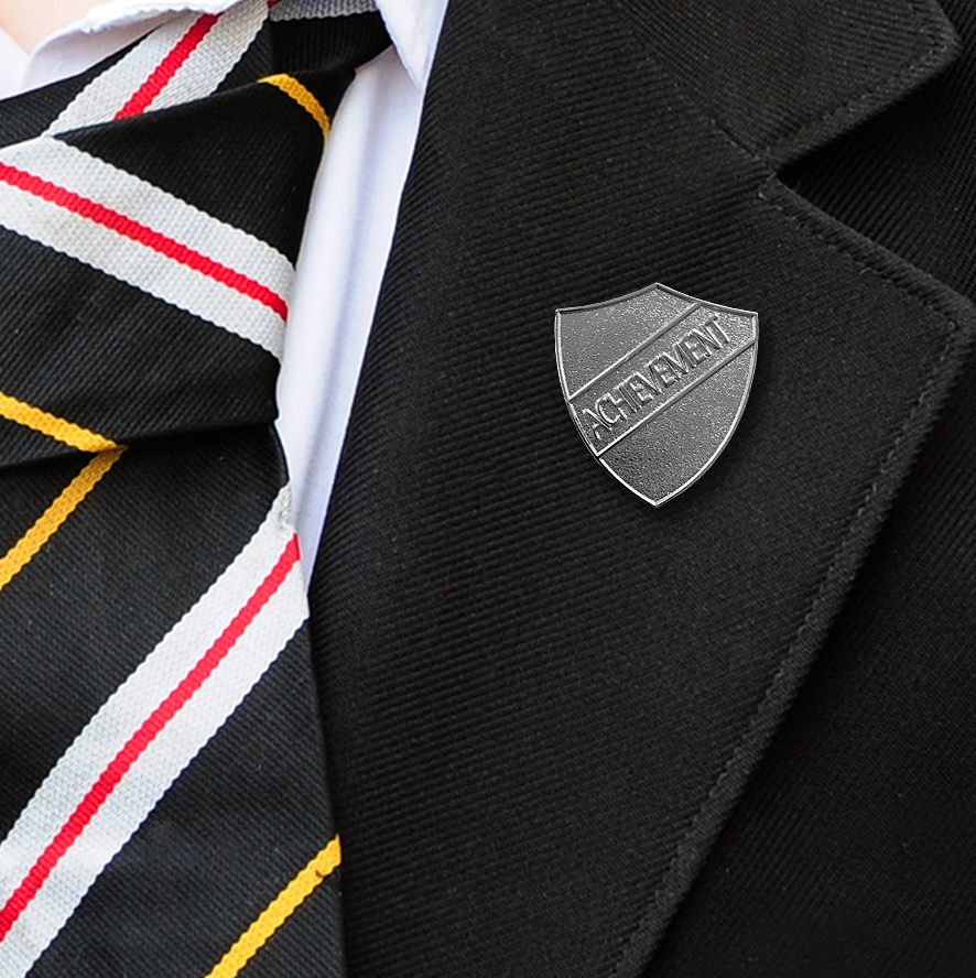 SIlver Achievement Shield Badge-2
