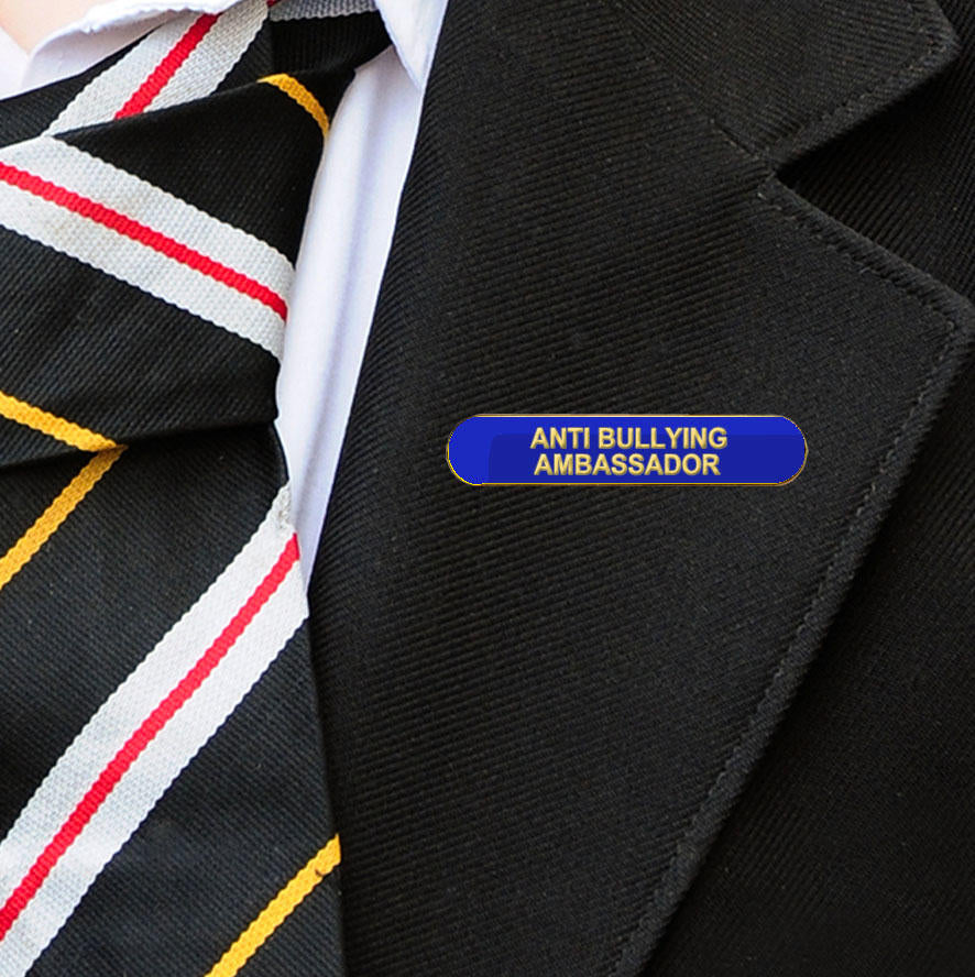 Blue Bar Shaped Anti-Bullying Badge-1