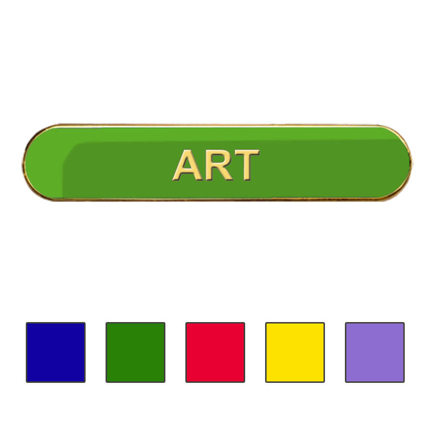 Coloured Bar Shaped Art Badge-0