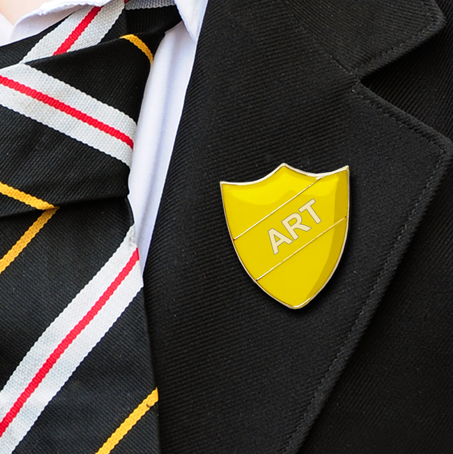 art shield school badge yellow-1
