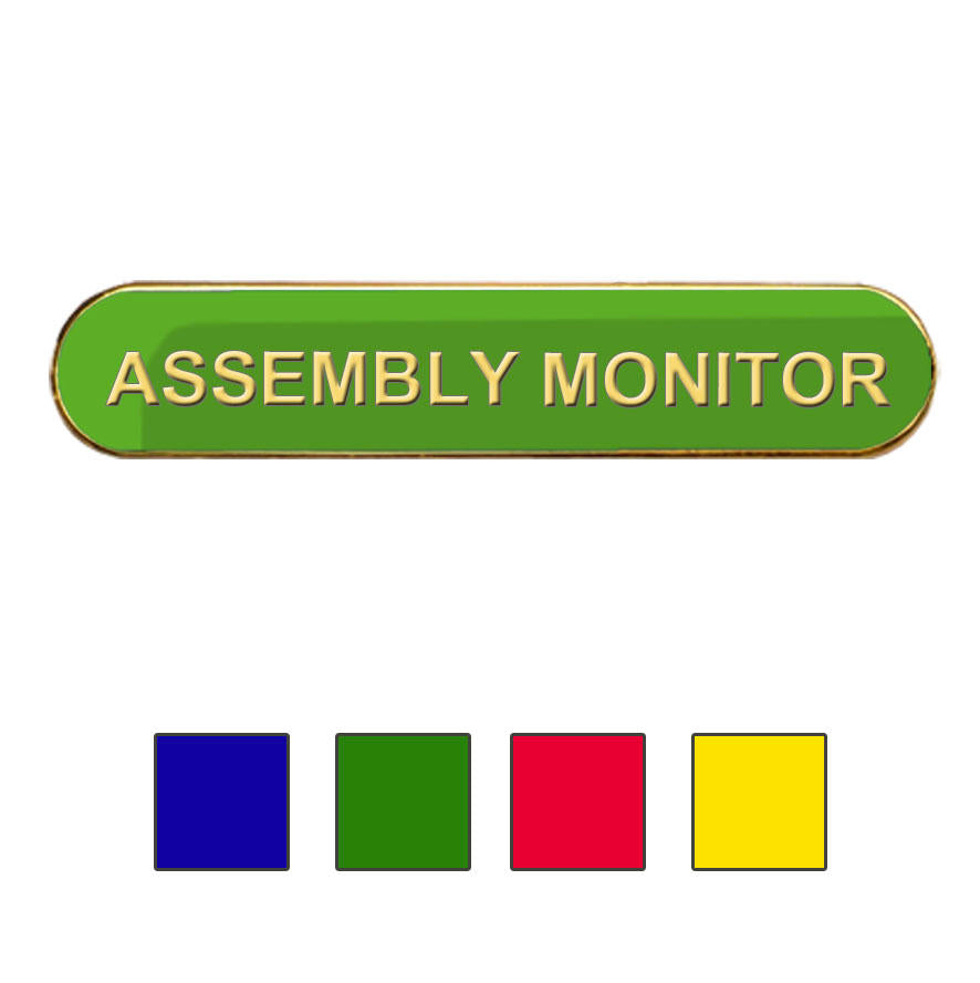 Coloured Bar Shaped Assembly Monitor Badges-0