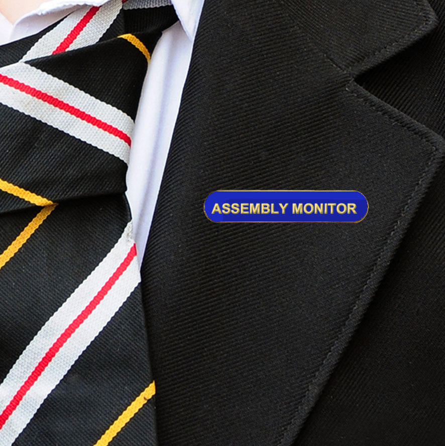 Blue Bar Shaped Assembly Monitor Badge-1