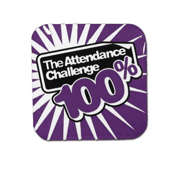 100% Purple Attendance Challenge Badge-0