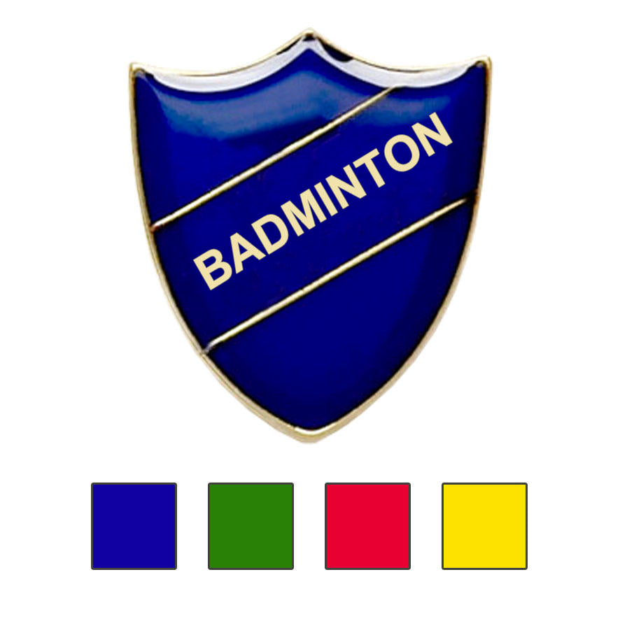 Coloured Shield Badminton Badges-0