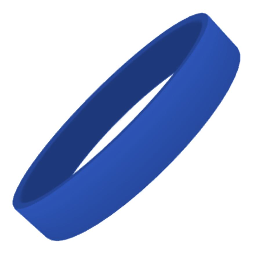 Blue Plain Silicon Wristband-0