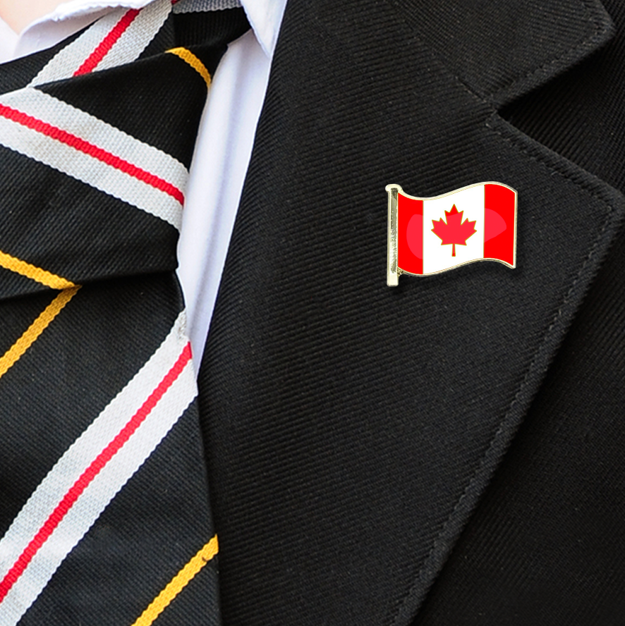 Canada Flag Badge on Lapelle-1