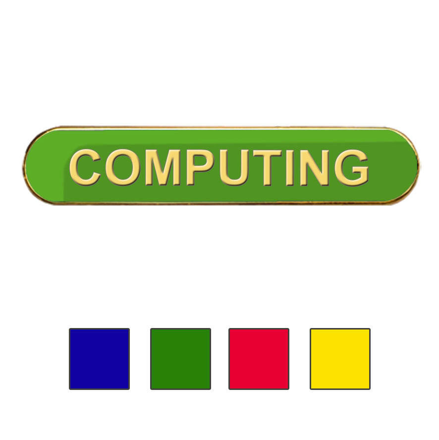 Coloured Bar Shaped Computing Badges-0