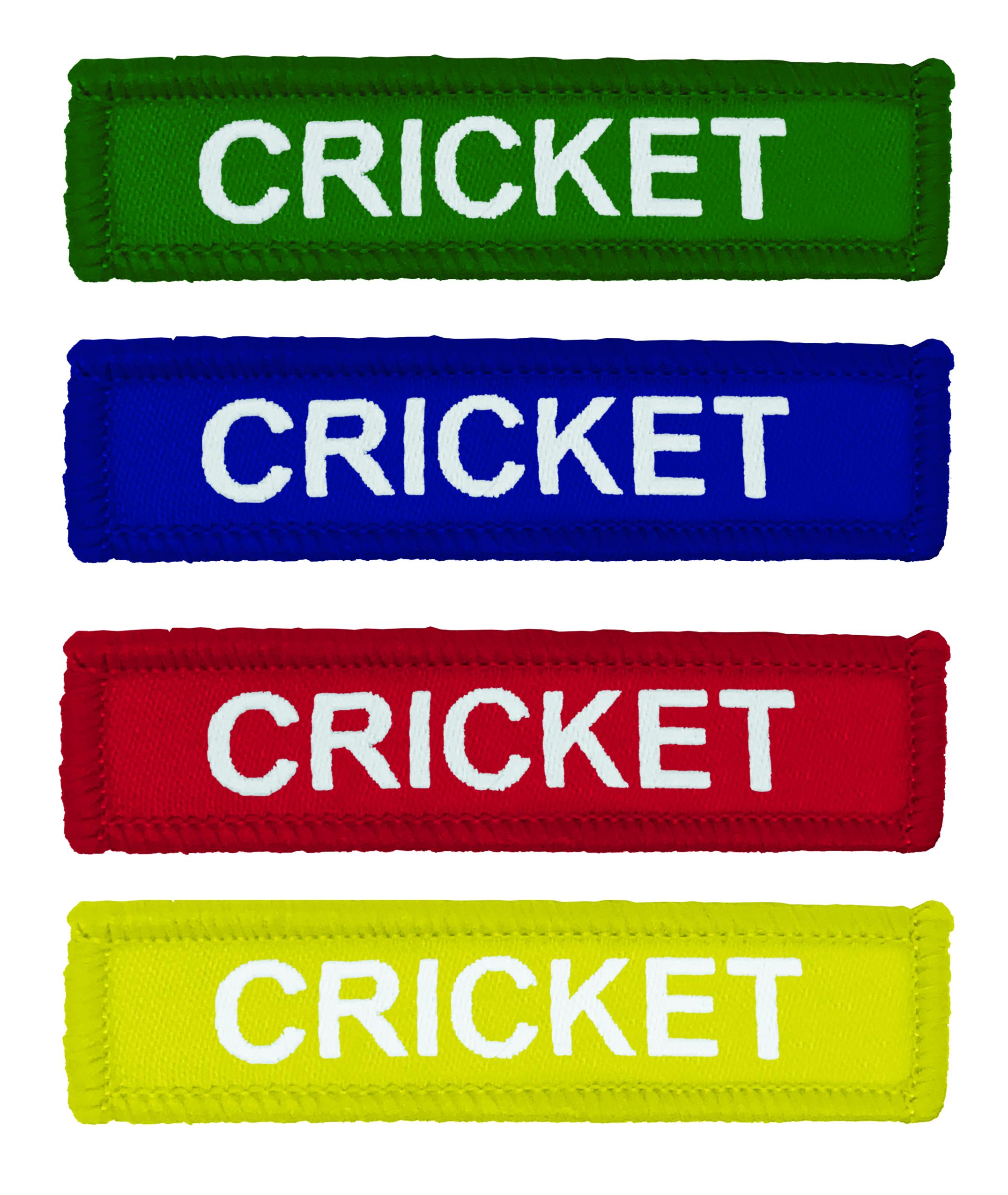 Coloured Woven Cricket Badges-0