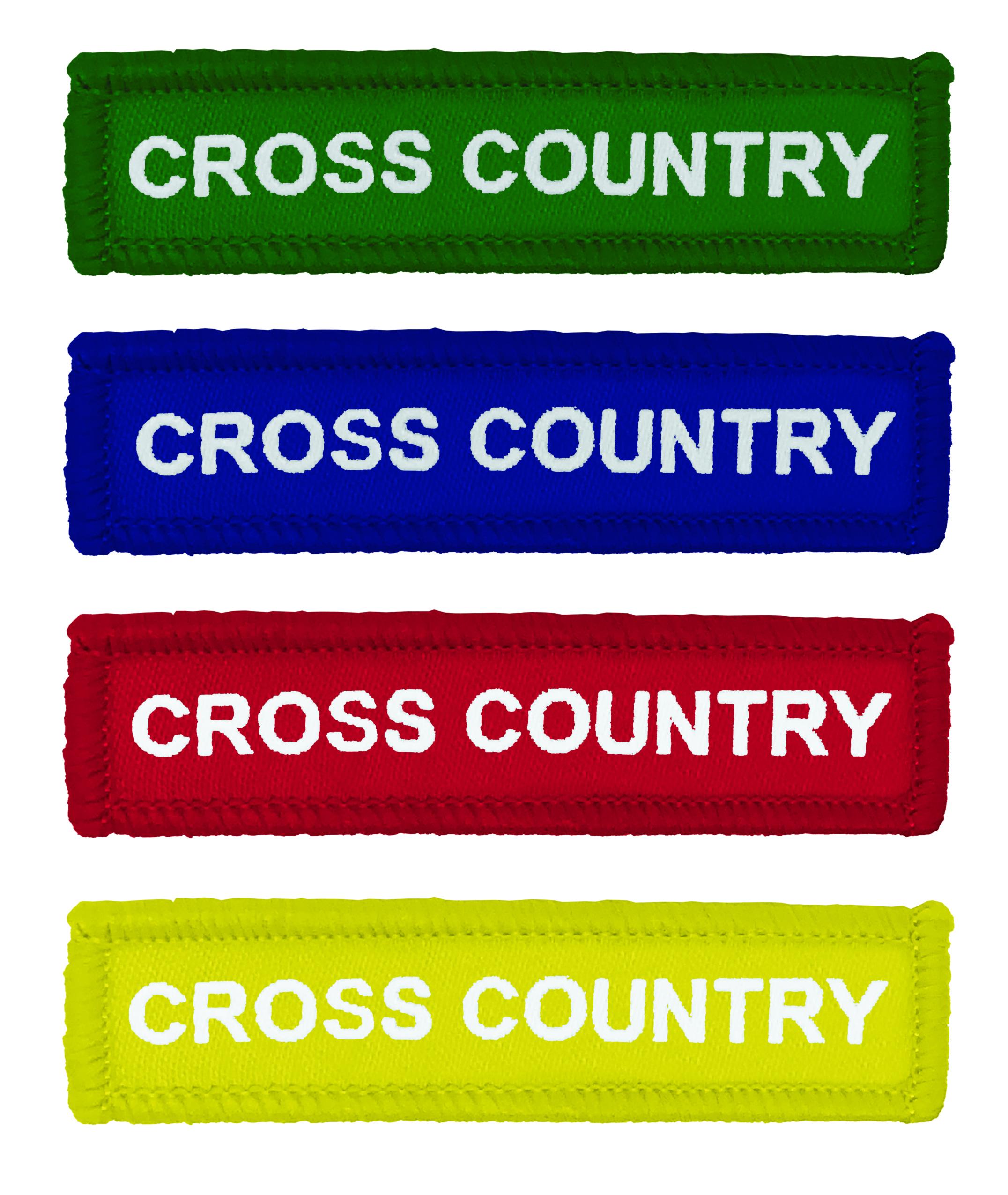 Coloured Woven Cross Country Badges-0