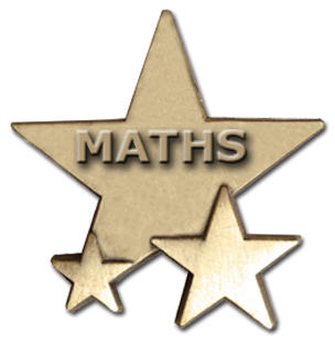 Triple Star Badge - MATHS (PACK OF 5)