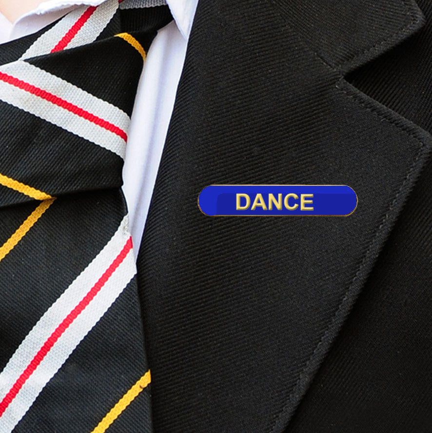 Blue Bar Shaped Dance Badge-1
