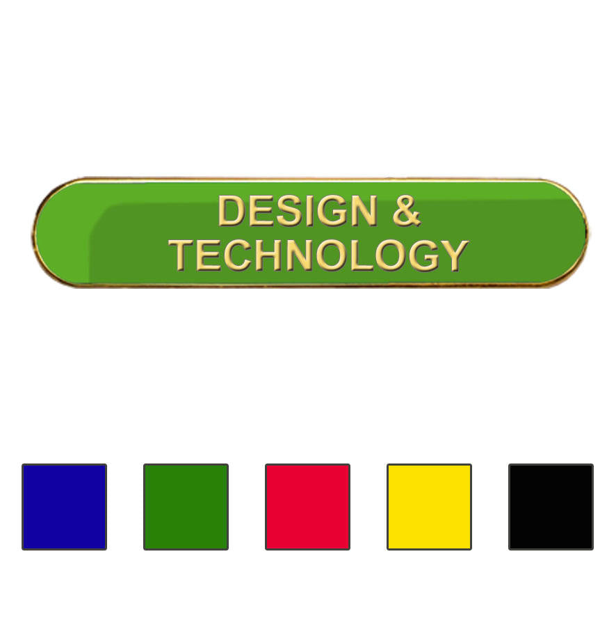 Coloured Bar Shaped Design & Technology Badges-0