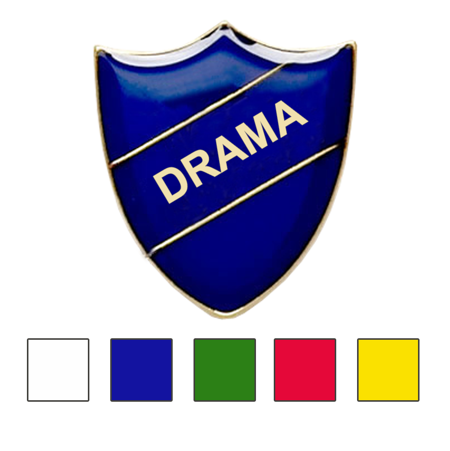 Coloured Shield Shaped Badges Drama Badges-0