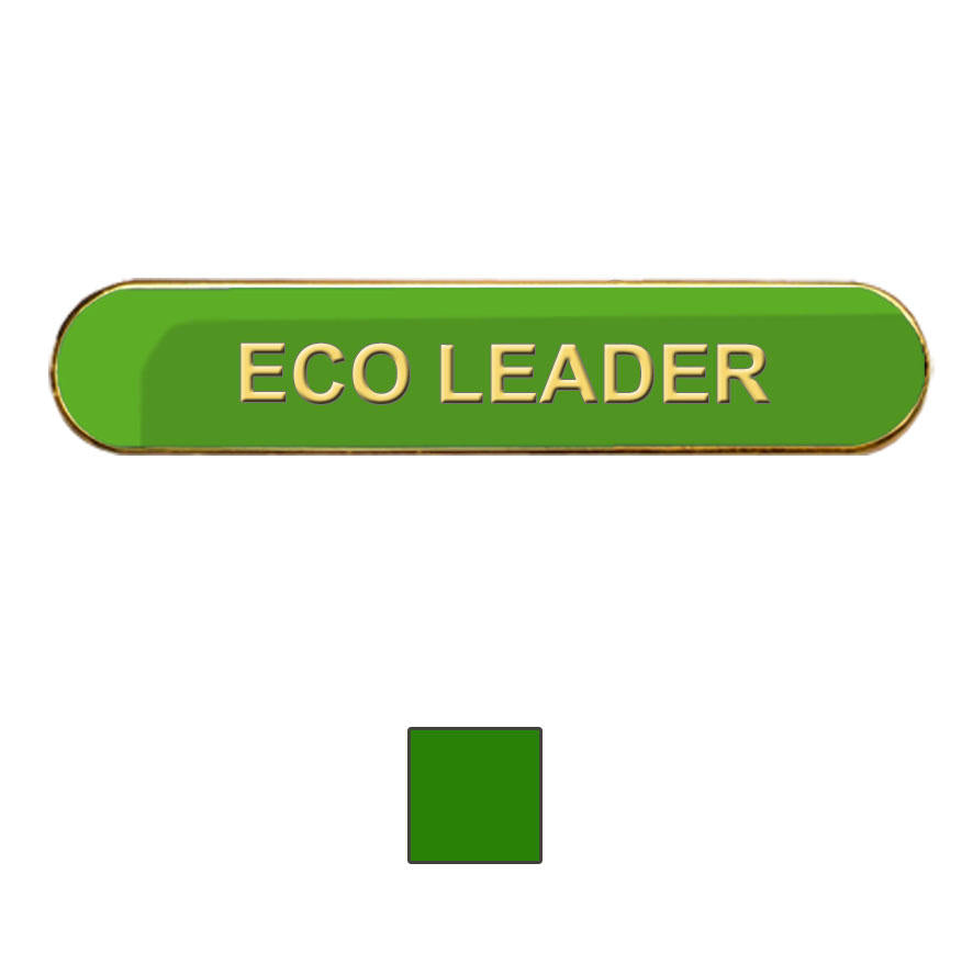 Green Bar Shaped Eco Leader Badge-0