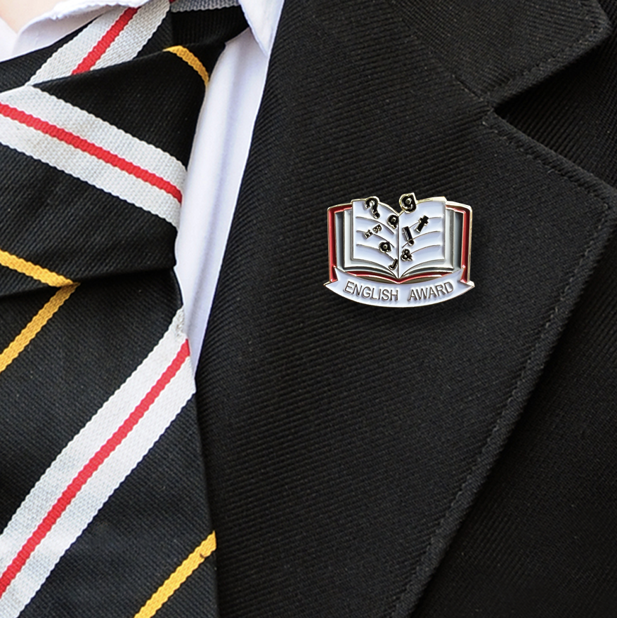 English Award Badge on blazer-1