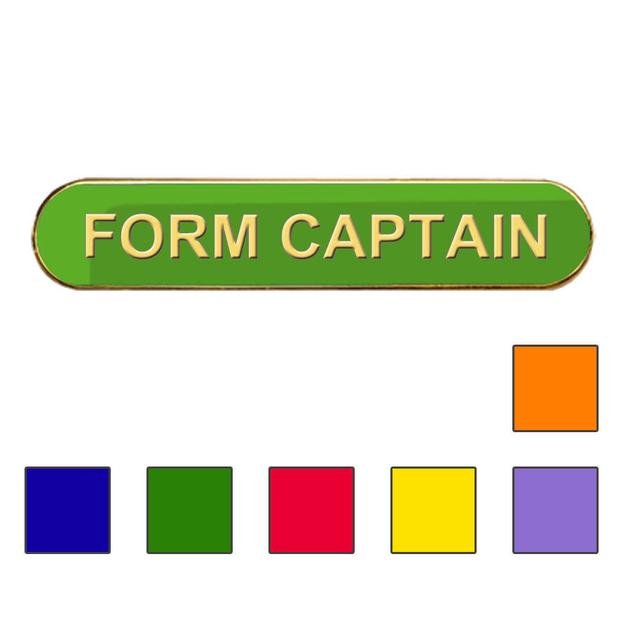 Coloured Bar Shaped Form Captain Badges-0
