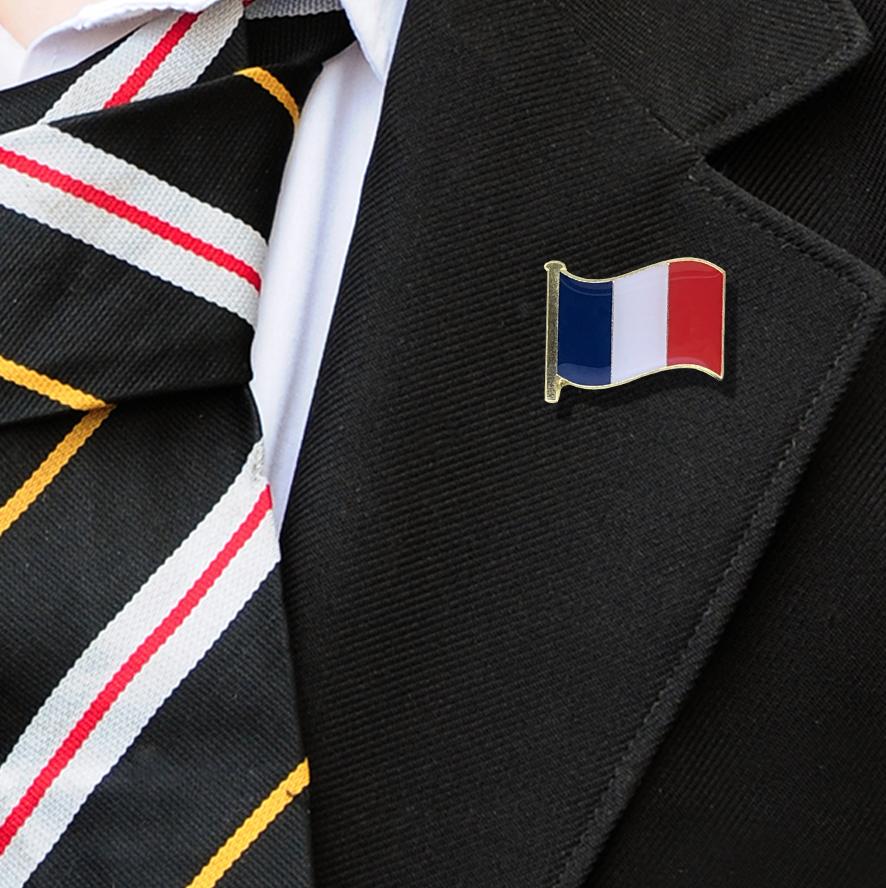 France Flag Badge on Lapelle-1