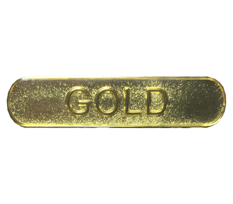 Gold Bar Shaped Glitter Badge-0