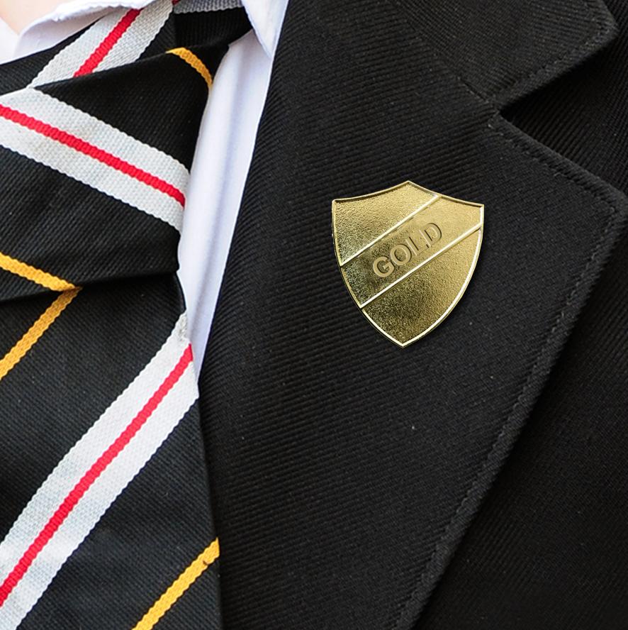 GOLD, SILVER & BRONZE TEXT BADGES (shield)-1