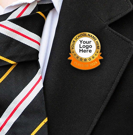 Create your own Graduation Badges with your added text and logo-1