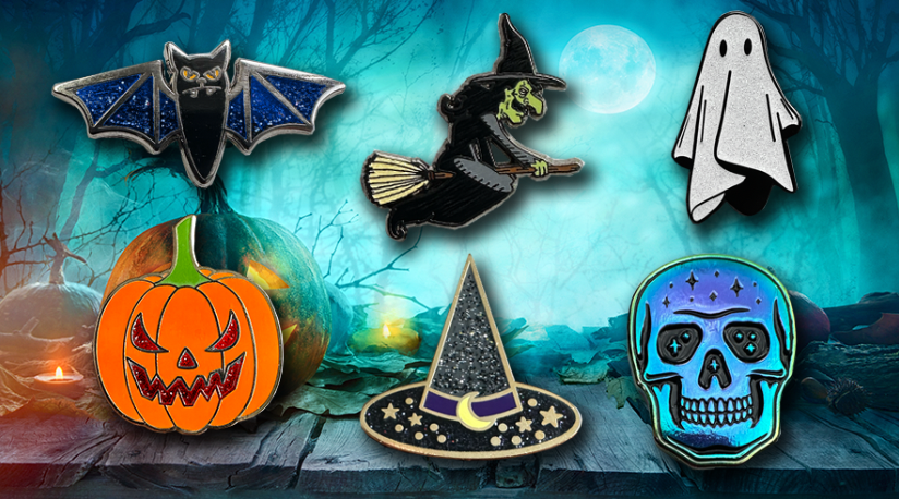 Halloween Set of 6 Badges-0