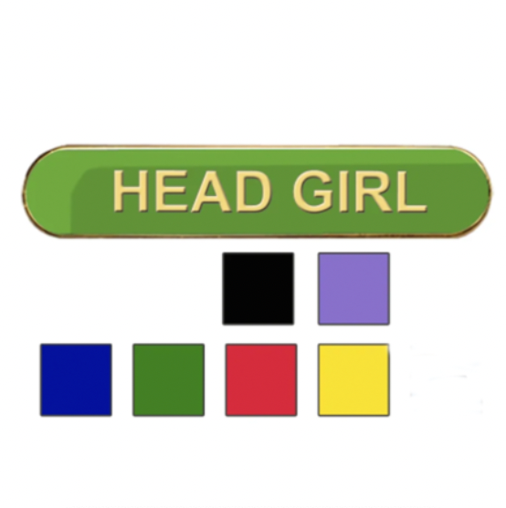 Coloured Bar Shaped Head Girl Badges-0